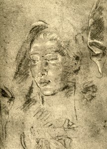 Cabeza de una joven, mediados del siglo XVIII, 1928 de Giovanni Battista Tiepolo