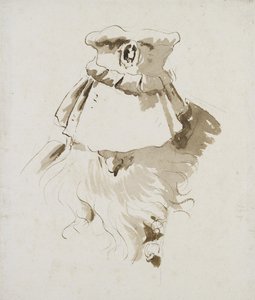 Cabeza de un hombre con barba de Giovanni Battista Tiepolo