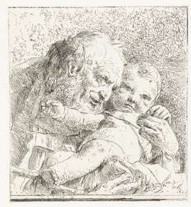 San José con el Niño Jesús en brazos de Giovanni Battista Tiepolo