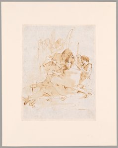 La Sagrada Familia con San Juan y dos ángeles de Giovanni Battista Tiepolo