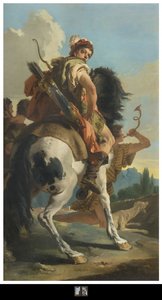 Cazador a caballo, 1718-30 de Giovanni Battista Tiepolo
