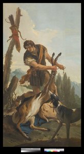 Cazador con ciervo de Giovanni Battista Tiepolo