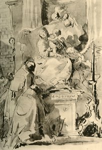 Madonna entronizada y dos obispos, mediados del siglo XVIII, 1928