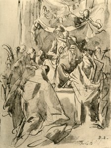Madonna entronizada con santos, mediados del siglo XVIII de Giovanni Battista Tiepolo
