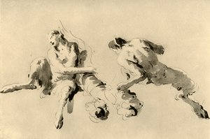 Fauno Masculino y Femenino con Cornucopia, mediados del siglo XVIII, 1928