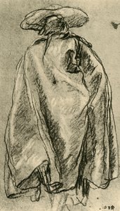 Hombre con una gran capa visto desde atrás, 1752, 1928 de Giovanni Battista Tiepolo
