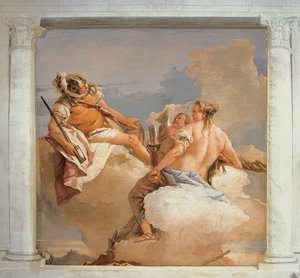 Marte y Venus, de la Sala de Deidades Olímpicas en la Foresteria (Casa de Huéspedes), 1757 de Giovanni Battista Tiepolo