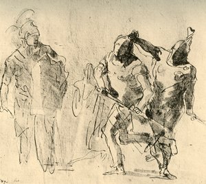 Minerva detiene la ira de Aquiles, c. 1757 de Giovanni Battista Tiepolo