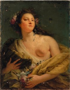Retrato de una dama como Flora de Giovanni Battista Tiepolo