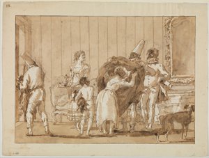 Punchinello como modista, c.1800