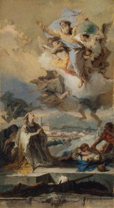Santa Tecla rezando por los apestados, 1758-59