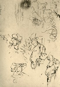 Sátiro Herms y Cabezas Orientales, mediados del siglo XVIII, 1928 de Giovanni Battista Tiepolo