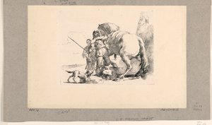 Soldado con Caballo y Mozo de Cuadra, de los Vari Capricci