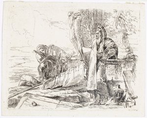 Filósofo de pie con un gran libro, de Vari Capricci de Giovanni Battista Tiepolo