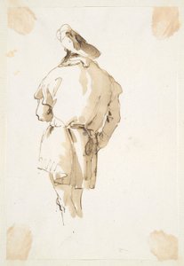 Figura masculina de pie vista desde atrás de Giovanni Battista Tiepolo