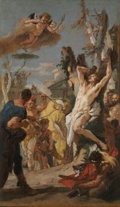 Estudio para "El martirio de San Sebastián" (para el monasterio agustino en Diessen, Alemania) de Giovanni Battista Tiepolo