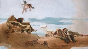 Estudio para un Techo con la Personificación del Consejo de Giovanni Battista Tiepolo