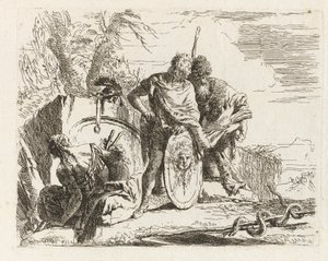 El astrólogo y el joven soldado, de Vari capricci (Capriccios varios) de Giovanni Battista Tiepolo