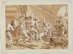 El entierro de Punchinello, c.1800 de Giovanni Battista Tiepolo