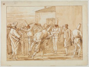 El azote de Punchinello, c.1800