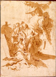 El descubrimiento de la tumba de Punchinello de Giovanni Battista Tiepolo