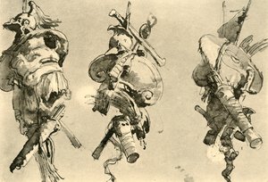 Tres trofeos, mediados del siglo XVIII de Giovanni Battista Tiepolo