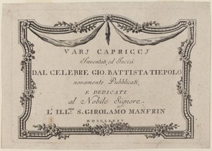 Página de título de Giovanni Battista Tiepolo