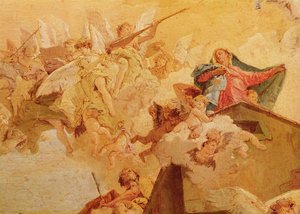 Traslado de la Santa Casa de Nazaret a Loreto (detalle) de Giovanni Battista Tiepolo