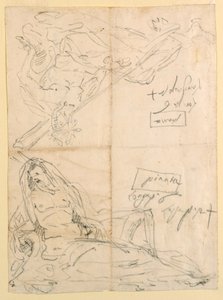 Dos bocetos de dioses del río de Giovanni Battista Tiepolo
