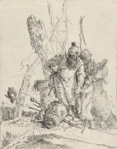 Dos astrólogos y un niño, del Scherzi de Giovanni Battista Tiepolo