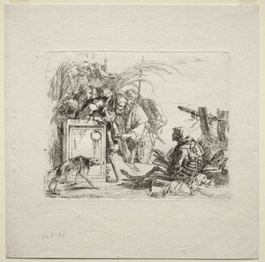 Varios caprichos: La muerte dando audiencia de Giovanni Battista Tiepolo