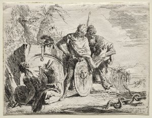Varios caprichos: El astrólogo y el joven soldado de Giovanni Battista Tiepolo