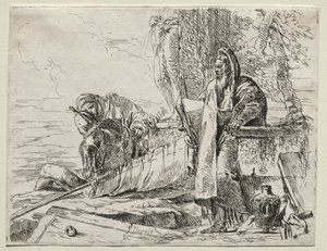 Varios caprichos: El filósofo sosteniendo un libro de Giovanni Battista Tiepolo
