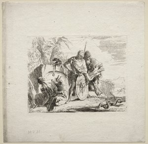 Caprichos varios: El joven soldado y el astrólogo de Giovanni Battista Tiepolo