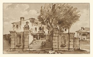 Vista de una villa de Giovanni Battista Tiepolo
