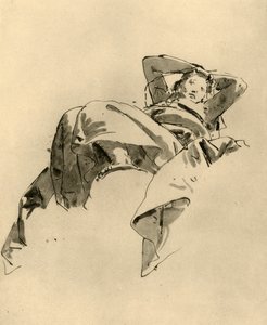 Mujer descansando, mediados del siglo XVIII, 1928 de Giovanni Battista Tiepolo