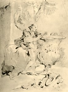 Joven mujer y niño, mediados del siglo XVIII, 1928
