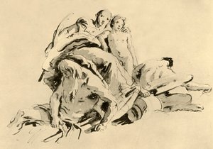 Joven Mujer con Niño, Dios del Río y Sátiro, mediados del siglo XVIII, 1928