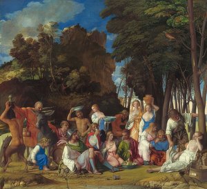 La fiesta de los dioses. 1514/29 de Giovanni Bellini