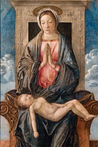 Madonna con bebé dormido, de Giovanni bellini, c.1470.