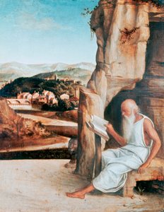 San Jerónimo leyendo en un paisaje, c1450-1516