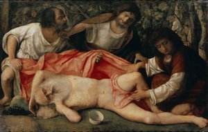 La embriaguez de Noé de Giovanni Bellini
