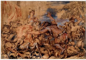 La Odisea de Homero: la bruja Circe y los compañeros de Ulises convertidos en cerdos