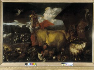 La entrada de los animales en el arca de Giovanni Benedetto Castiglione