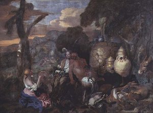 Bacantes y un sátiro de Giovanni Benedetto Castiglione