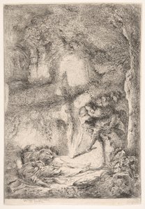 Encontrando los cuerpos de los Santos Pedro y Pablo de Giovanni Benedetto Castiglione