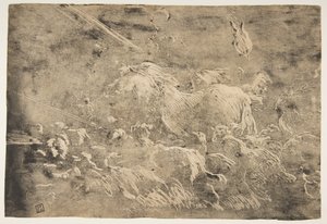 Noé y los animales entrando en el arca, 1650-55 de Giovanni Benedetto Castiglione