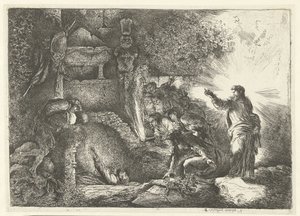 Resurrección de Lázaro de Giovanni Benedetto Castiglione