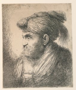 Retrato de un hombre con turbante de Giovanni Benedetto Castiglione
