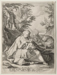 Rest on the Flight into Egypt de Giovanni Benedetto Castiglione